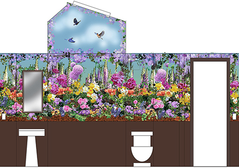 Spring Flowered Powder Room01 Spring Flowered Powder Room
