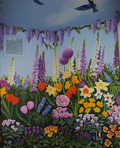 Spring Flowered Powder Room13 Spring Flowered Powder Room